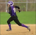  ?? Ernest A. Brown file photo ?? St. Raphael’s Haley Howarth hit a two-run home run in the 10th to lead the Saints to a 5-3 win.