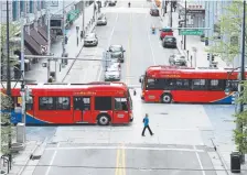  ?? RJ Sangosti, The Denver Post ?? RTD’s electric buses along the 16th Street Mall in downtown Denver, pictured Monday, carried nearly 9.5 million passengers last year.