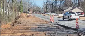  ?? Diane Wagner / RN-T ?? Rome city engineer Aaron Carroll said Thursday that unexpected work on the $2.7 million Burnett Ferry Road sidewalk project will bump the completion date to the end of February.