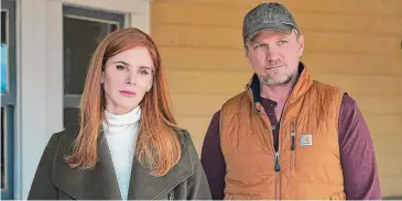  ?? Chris Large/© 2023 Netflix/COURTESY OF NETFLIX ?? Sarah Rafferty as Katherine and Marc Blucas as George in “My Life with the Walter Boys.”