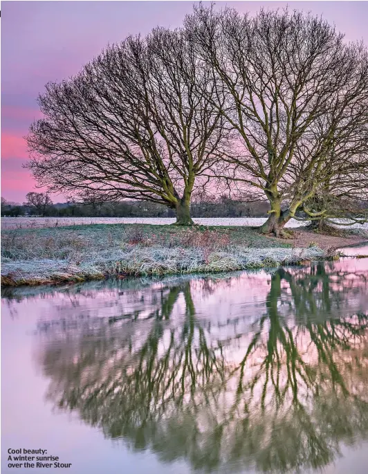  ?? ?? Cool beauty: A winter sunrise over the River Stour