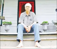  ?? RYAN ROSS/THE GUARDIAN ?? Edmund Aunger sits outside the Chez Shea Kinkora Country Inn last week during his first visit to P.E.I. since his wife, Elizabeth Sovis, was killed by a drunk driver while the couple cycled near Hunter River in 2012.