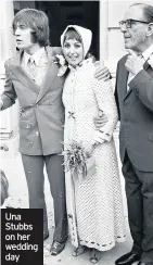  ??  ?? Una Stubbs on her wedding day