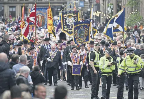  ?? ?? The Orange Order has said it intends to hold a ‘peaceful and respectful’ procession