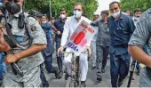  ?? — PTI ?? Congress leader Rahul Gandhi rides a bicycle in a symbolic protest over fuel price hike at the Constituti­on Club in New Delhi on Tuesday.