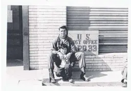  ?? PHOTO PROVIDED ?? In this 1951 snapshot, James Bumgarner sits with a Korean orphan he cared for during his Army combat service in Korea. He nicknamed the boy Jocko.