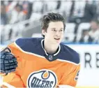  ?? CODIE MCLACHLAN/GETTY IMAGES ?? Edmonton Oilers’ rookie Kailer Yamamoto takes a skate before his first NHL game against the Calgary Flames, at Rogers Place on Oct. 4, in Edmonton.