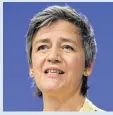  ??  ?? RULING Margrethe Vestager