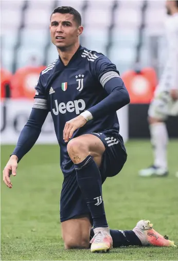  ?? Reuters ?? Cristiano Ronaldo during Juventus’ shock 1-0 defeat to Benevento on Sunday that leaves the reigning Serie A champions 10 points behind leaders Inter Milan with 11 matches to go