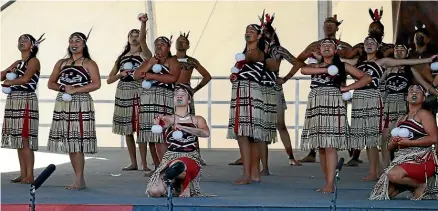  ?? ?? In Te Ao Māori, wairua is our spirit or energy and the way we perceive spirituali­ty, says Te Aorangi-Kowhai Morini (Tati), front, centre.