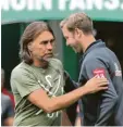  ?? Foto: imago ?? Martin Schmidt (links) und Florian Kohfeldt beim Spiel in Bremen.