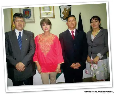  ??  ?? Patricio Freire, Marina Peñafiel, Mauricio Lara y Alicia Cazar.