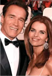  ??  ?? Action man: Arnie with ex Maria Shriver