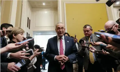  ?? ?? Chuck Schumer said: ‘I’m very glad that the two sides got together to avoid a shutdown.’ Photograph: Michael McCoy/Reuters