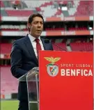  ??  ?? Rui Costa, presidente do Benfica