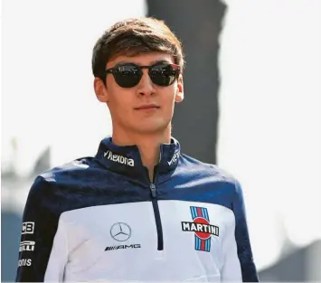  ?? Foto: Mark Thompson, afp ?? George Russell ist 20 Jahre alt und fährt ab der kommenden Saison für Williams in der Formel 1. Wie die anderen Neulinge kommt auch er aus Großbritan­nien.