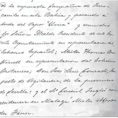  ?? ?? Extracto del acta de entrega de la señora Besson a las autoridade­s británicas.