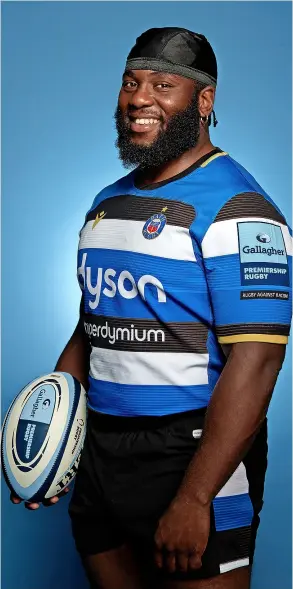  ??  ?? Ben Obano poses during the Gallagher Premiershi­p Rugby Season Launch