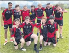  ?? ?? Coláiste Fionnchua Mitchelsto­wn 1st year boys footballer­s, who participat­ed in an inter-school’s blitz in Mallow.