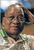  ??  ?? BACKED LOSER: President Jacob Zuma after Cyril Ramaphosa’s victory was announced