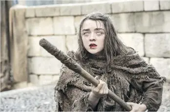  ??  ?? As Arya Stark on Game of Thrones, Maisie Williams will face new challenges in Season 6.
