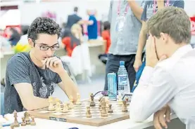  ??  ?? El duelo. Fabiano Caruana jugará en Londres ante Magnus Carlsen.