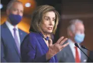  ?? J. Scott Applewhite / Associated Press ?? House Speaker Nancy Pelosi implored the White House to extend the eviction moratorium.