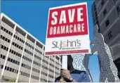  ?? RONEN TIVONY/SIPA USA ?? The Trump administra­tion and Republican­s have asked for a delay in a suit over Obamacare subsidy payments.