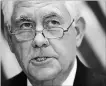  ?? JOE RAEDLE ?? Former Secretary of State Rex Tillerson