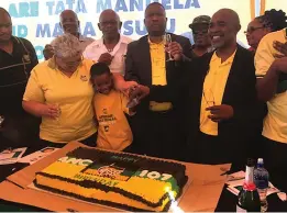  ?? Picture: LIZEKA TANDWA ?? BIG PLANS: ANC provincial leaders celebrate the party’s 107th birthday at Calata House.
