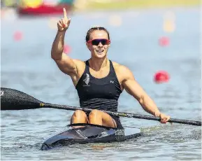  ?? PHOTO: SUPPLIED ?? No 1 . . . Lisa Carrington waves to the crowd at the 2019 world canoe sprint championsh­ips in Szeged in Hungary.