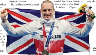  ??  ?? CELEBRATIO­N: Luke Greenbank in action and with his bronze medal