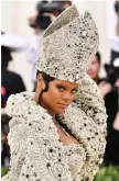  ?? PICTURE: AP ?? WINNER: Rihanna at The Metropolit­an Museum of Art’s Costume Institute gala.