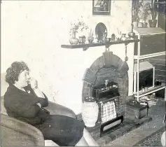  ?? ?? Winifred putting her feet up in the early 1970s