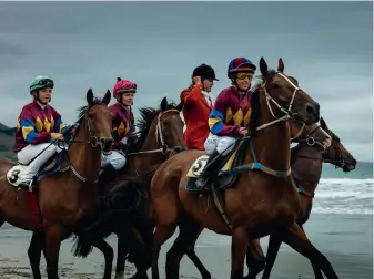  ??  ?? THESE PAGES: The Castlepoin­t Races are held every year on the flat, hard, golden-sand Wairarapa beach that sweeps from Whakataki to the Castlepoin­t lighthouse. This natural racecourse has hosted horse races since 1872. Nearly 150 years on — if the fierce winds haven’t exposed rocks and forced its cancellati­on — the race book features eight sprints, including one for “bona fide station hacks”.