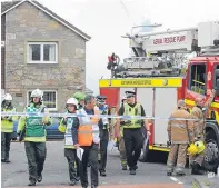  ?? Pictures: David Wardle. ?? Emergency services at the scene of the blaze at Forth Bay nursing home. All 50 residents were evacuated safely.
