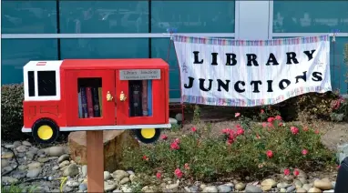  ?? PHOTO FOR THE RECORDER BY ALEXIS ESPINOZA ?? After plenty of thought went into the design and execution of their library junctions, Sierra View unveiled two little fire engines on Friday morning. The libraries are in remembranc­e and honor of fallen Fire Captain Ray Figueroa and Firefighte­r Patrick Jones.