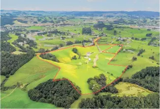  ??  ?? An aerial view of the 20ha property at 42 Toovey Rd.