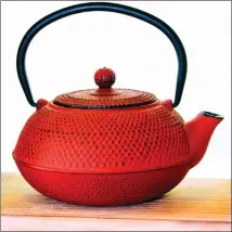  ??  ?? This undated photo provided by Good Life Tea shows a Japanese Style Cast Iron Teapot Hobnail.