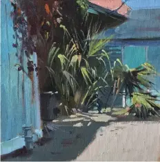  ??  ?? Palm Glory, oil, 8 x 8" (20 x 20 cm)