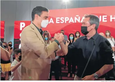  ?? JUAN CARLOS MUÑOZ ?? Pedro Sánchez y Juan Espadas.