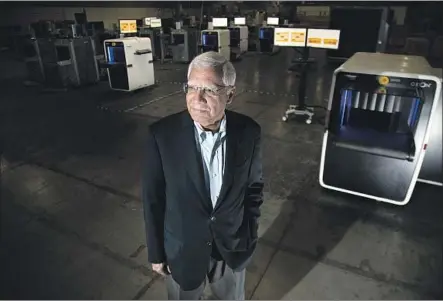  ?? Photograph­s by Gina Ferazzi Los Angeles Times ?? DEEPAK CHOPRA is chief executive of OSI Systems, which makes luggage and passenger scanning machines used at checkpoint­s.