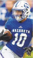  ?? RICK KINTZEL/ MORNING CALL FILE PHOTO ?? Senior wide receiver Nathan Stefanik is the top returning target for Nazareth.