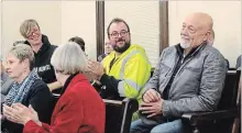  ?? KARENA WALTER
THE ST. CATHARINES STANDARD ?? Kelly Edgar, right, is at St. Catharines city council’s Monday night meeting when councillor­s appointed him to fill the vacancy on regional council left by Jim Bradley, who was elected regional chair.