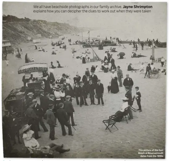  ??  ?? This picture of the East Beach at Bournemout­h dates from the 1890s