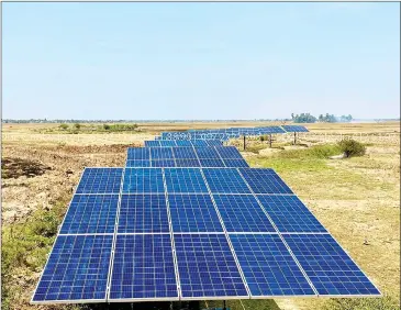  ?? SOGE CAMBODIA ?? The solar powered pumps enable farmers to grow rice crop twice a year.