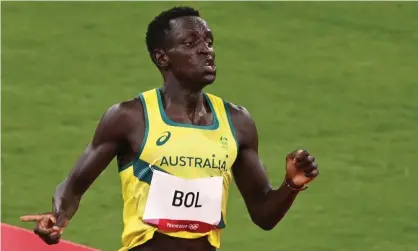  ??  ?? Australia’s Peter Bol races in the men’s 800m final at the Olympics on Wednesday night when he is a chance to secure a medal. Check our program schedule of Australian­s in action today, day 12 of the Olympic Games Tokyo 2020. Photograph: Ina Fassbender/AFP/Getty Images