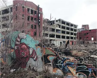  ?? COREY WILLIAMS/THE ASSOCIATED PRESS ?? Plans to resuscitat­e the crumbling Packard plant in Detroit have stalled since it was purchased three years ago by a Peruvian developer who says he plans to live there.