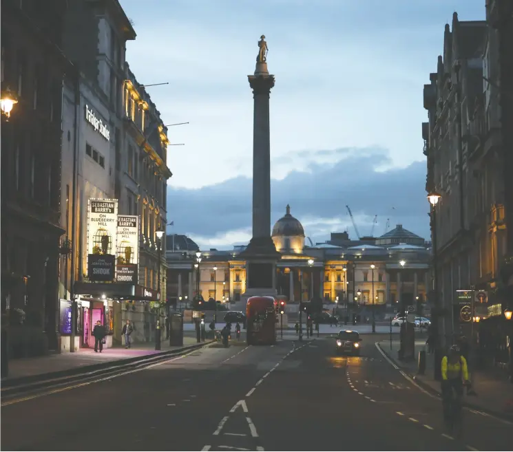  ?? Photos: Simon Dawson / Bloomberg ?? With more than 1,000 venues — like Trafalgar Studios, pictured — the British theatre industry faces a crisis from which some fear it may never recover.