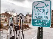 ?? LONDON BISHOP/STAFF ?? AES Ohio has $5.1 million available for electric vehicle charging rebates like this one in Xenia.